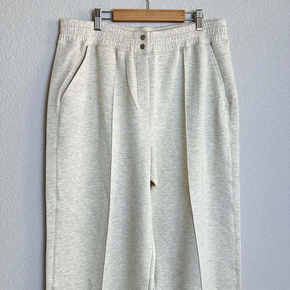 Spanx Brushed AirEssentials Straight‎ Leg Pants Heather Cream 50887R Womens XL - Picture 3 of 9